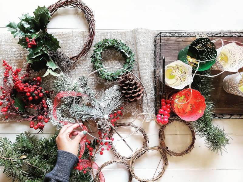 Get Crafty This Holiday Season and Make Your Own Christmas Door Wreath